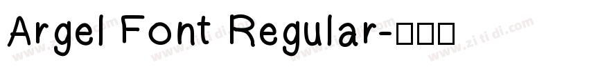 Argel Font Regular字体转换